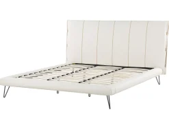 Sängyt<Beliani Parisanky Keinonahka Kermanvalkoinen 180 X 200 Cm Betin