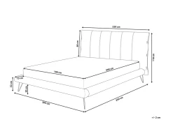 Sängyt<Beliani Parisanky Keinonahka Kermanvalkoinen 180 X 200 Cm Betin