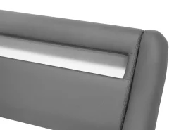 Cheap Beliani Parisanky Keinonahka Led-Valo Harmaa 180 X 200 Cm Avignon