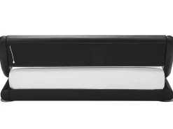 Outlet Beliani Parisanky Keinonahka Led-Valo Musta 180 X 200 Cm Avignon