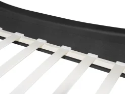 Outlet Beliani Parisanky Keinonahka Led-Valo Musta 180 X 200 Cm Avignon