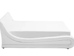 Outlet Beliani Parisanky Keinonahka Säilytystila Valkoinen 180 X 200 Cm Avignon