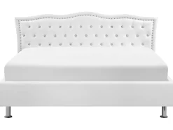 Hot Beliani Parisanky Keinonahka Säilytystila Valkoinen 180 X 200 Cm Metz