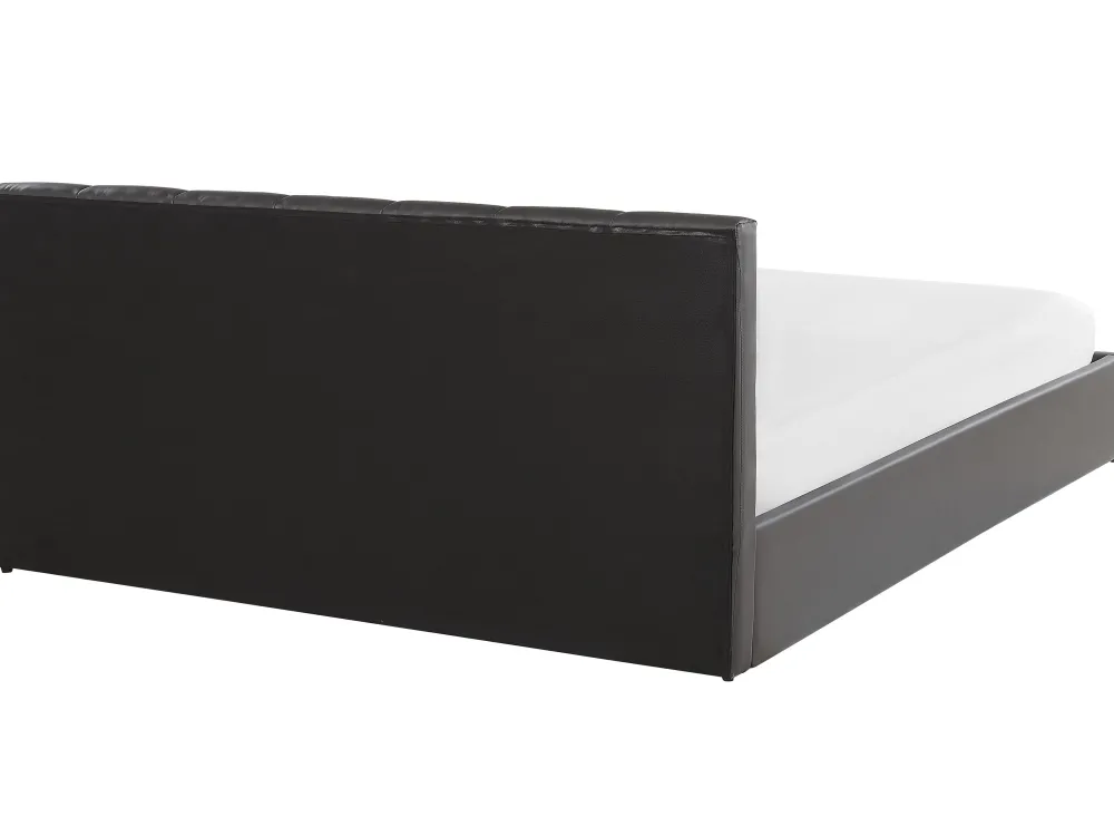 Sängyt<Beliani Parisanky Keinonahka Säilytystila Tummanharmaa 180 X 200 Cm Dreux