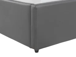 Sängyt<Beliani Parisanky Keinonahka Säilytystila Tummanharmaa 180 X 200 Cm Dreux