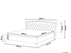 Sängyt<Beliani Parisanky Keinonahka Valkoinen 180 X 200 Cm Metz
