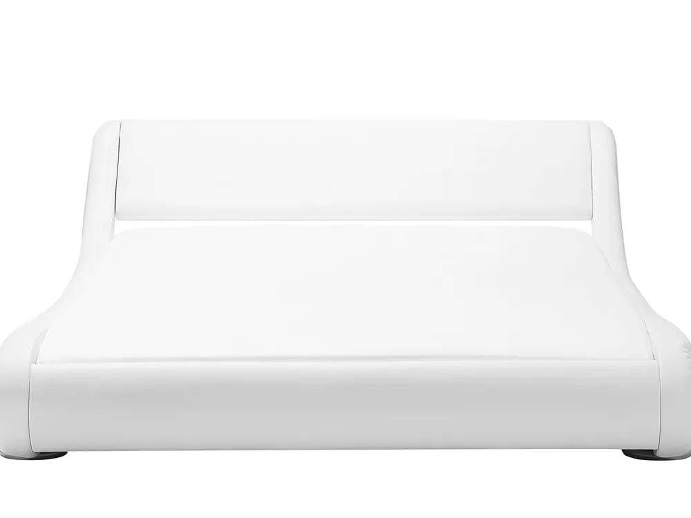 Sängyt<Beliani Parisanky Keinonahka Valkoinen 180 X 200 Cm Avignon