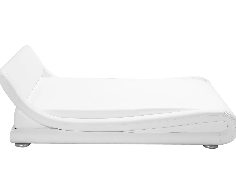 Sängyt<Beliani Parisanky Keinonahka Valkoinen 180 X 200 Cm Avignon