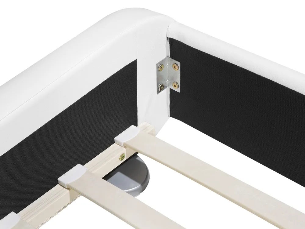 Sängyt<Beliani Parisanky Keinonahka Valkoinen 180 X 200 Cm Avignon