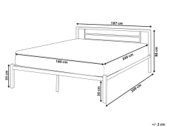 Sängyt<Beliani Parisanky Metalli Musta 180 X 200 Cm Cusset