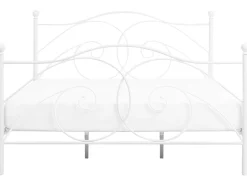Sängyt<Beliani Parisanky Metalli Valkoinen 180 X 200 Cm Dinard