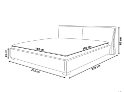 Sängyt<Beliani Parisanky Nahka Led-Valot Kulta 180 X 200 Cm Paris