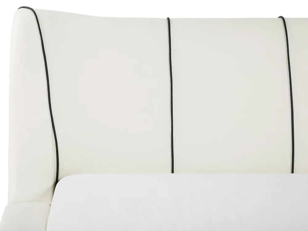 Discount Beliani Parisanky Nahka Luonnonvalkoinen 180 X 200 Cm Nantes