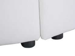 Sängyt<Beliani Parisanky Nahka Pyorea Valkoinen 180 X 200 Cm Laval