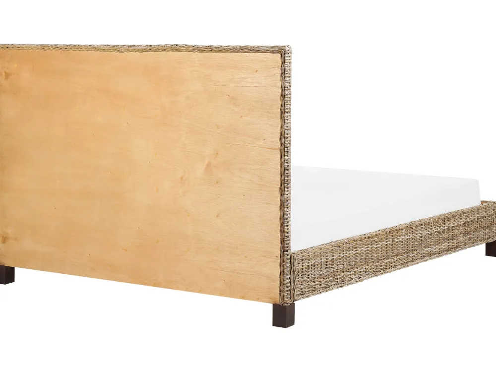 Sängyt<Beliani Parisanky Rottinki Luonnonvari 180 X 200 Cm Salbris