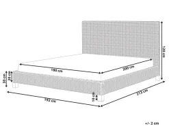 Sängyt<Beliani Parisanky Rottinki Luonnonvari 180 X 200 Cm Salbris
