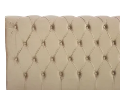 Sängyt<Beliani Parisanky Sametti Beige 180 X 200 Cm Avallon