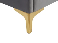 Sängyt<Beliani Parisanky Sametti Harmaa 180 X 200 Cm Limoux