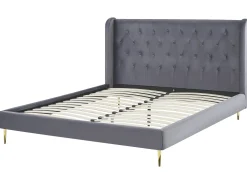 Online Beliani Parisanky Sametti Harmaa 180 X 200 Cm Forbach