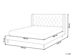 Online Beliani Parisanky Sametti Harmaa 180 X 200 Cm Forbach