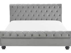 Cheap Beliani Parisanky Sametti Harmaa 180 X 200 Cm Avallon