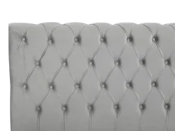 Cheap Beliani Parisanky Sametti Harmaa 180 X 200 Cm Avallon