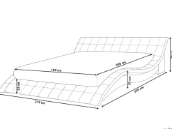 Sängyt<Beliani Parisanky Sametti Harmaa 180 X 200 Cm Vichy