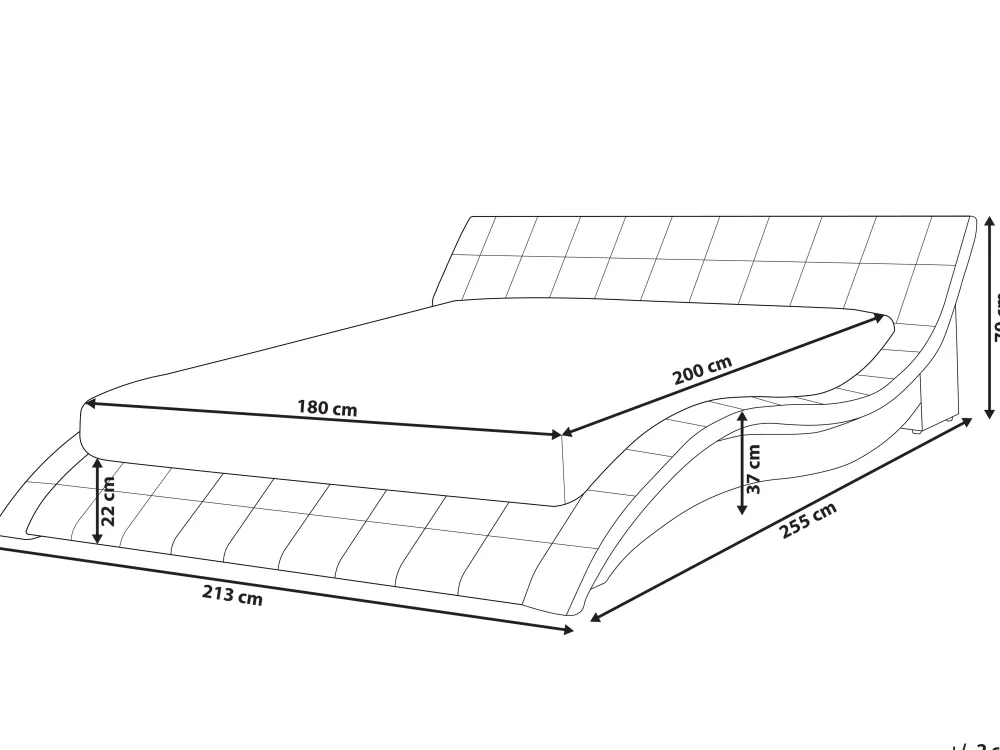 Sängyt<Beliani Parisanky Sametti Harmaa 180 X 200 Cm Vichy
