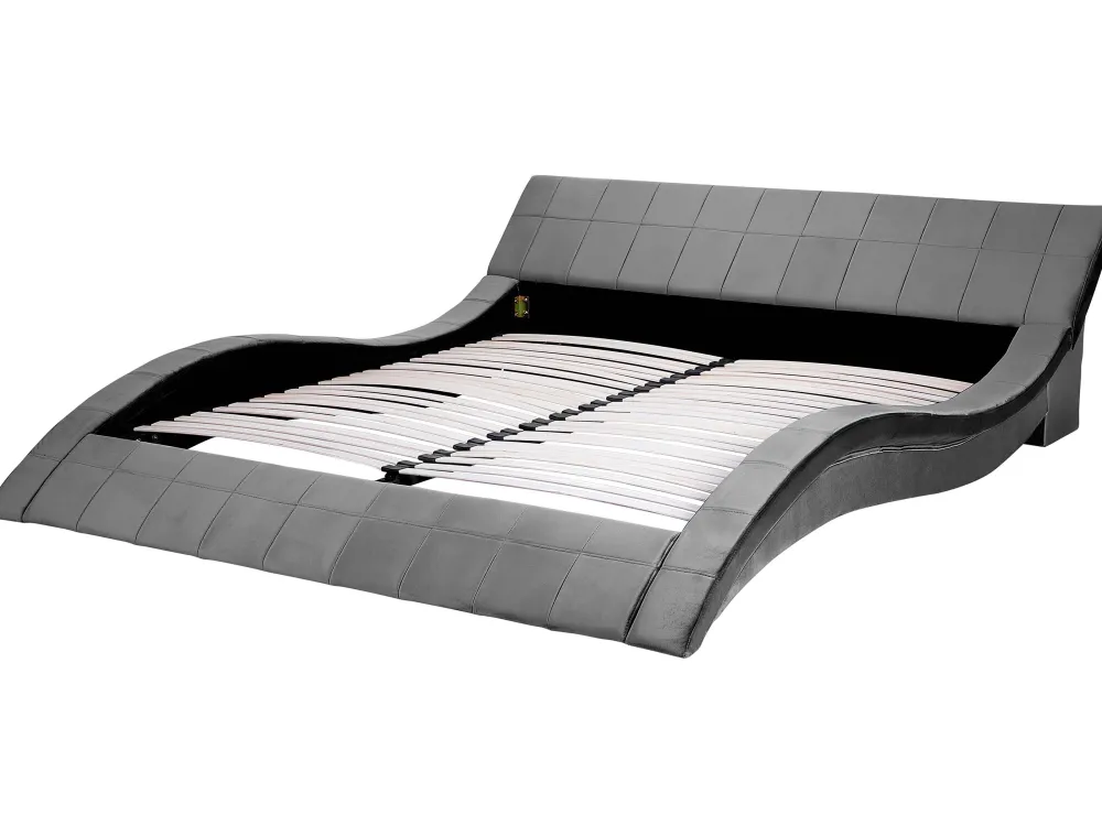 Sängyt<Beliani Parisanky Sametti Harmaa 180 X 200 Cm Vichy