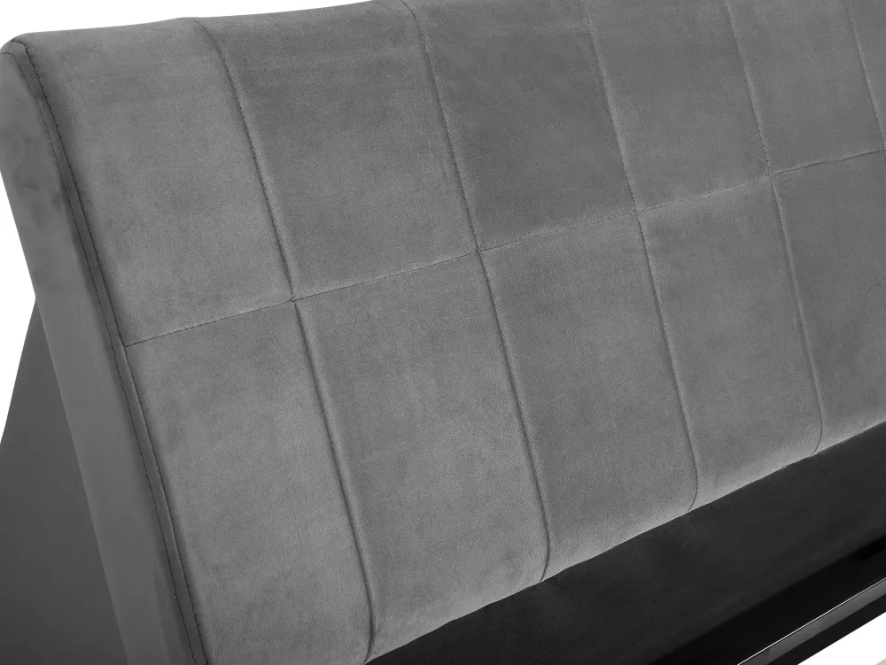 Sängyt<Beliani Parisanky Sametti Harmaa 180 X 200 Cm Vichy