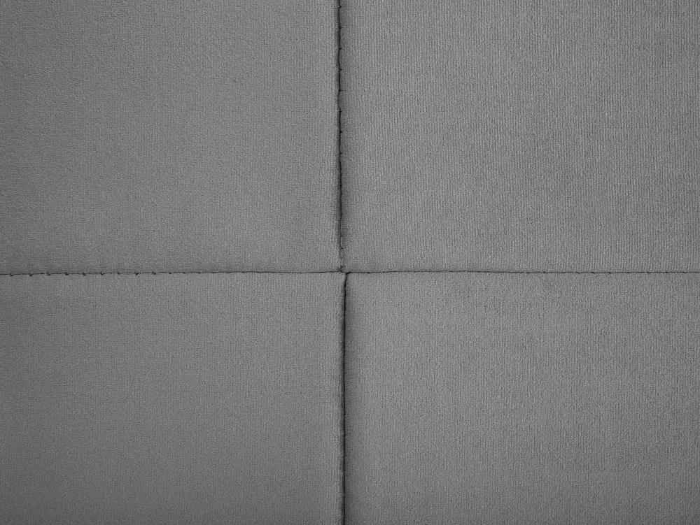 Sängyt<Beliani Parisanky Sametti Harmaa 180 X 200 Cm Vichy