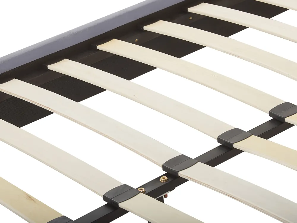 Sängyt<Beliani Parisanky Sametti Harmaa 180 X 200 Cm Flayat