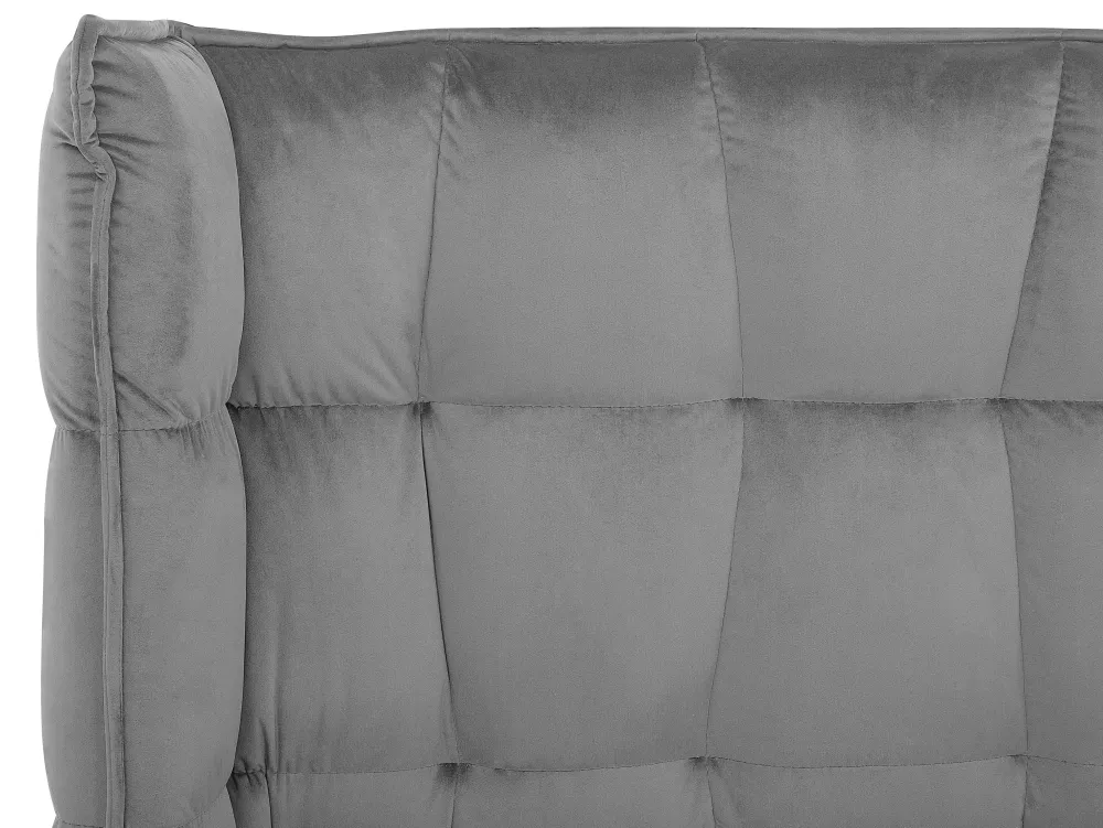 Sängyt<Beliani Parisanky Sametti Harmaa 160 X 200 Cm Senlis