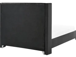 Sängyt<Beliani Parisanky Sametti Musta 180 X 200 Cm Lubbon