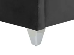 Sängyt<Beliani Parisanky Sametti Musta 180 X 200 Cm Lubbon