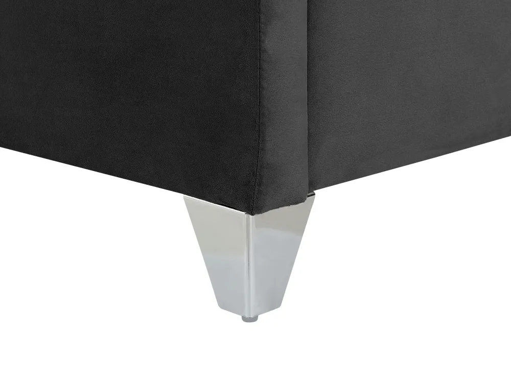 Sängyt<Beliani Parisanky Sametti Musta 180 X 200 Cm Lubbon