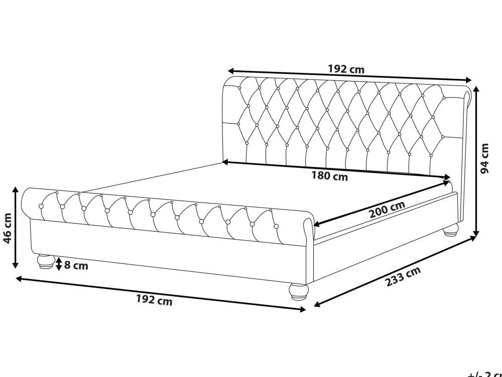 Sängyt<Beliani Parisanky Sametti Musta 180 X 200 Cm Avallon