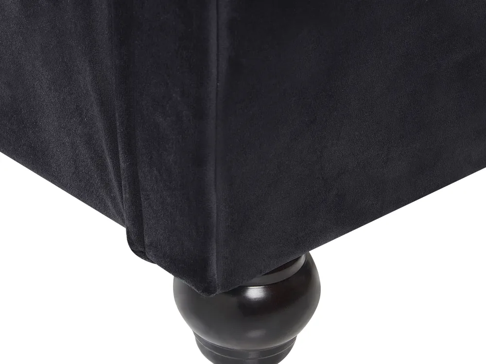 Sängyt<Beliani Parisanky Sametti Musta 180 X 200 Cm Avallon