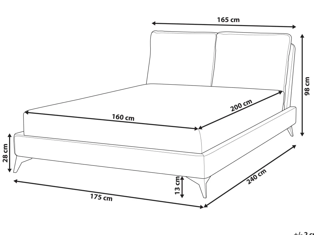 Sängyt<Beliani Parisanky Sametti Oranssi 160 X 200 Cm Melle