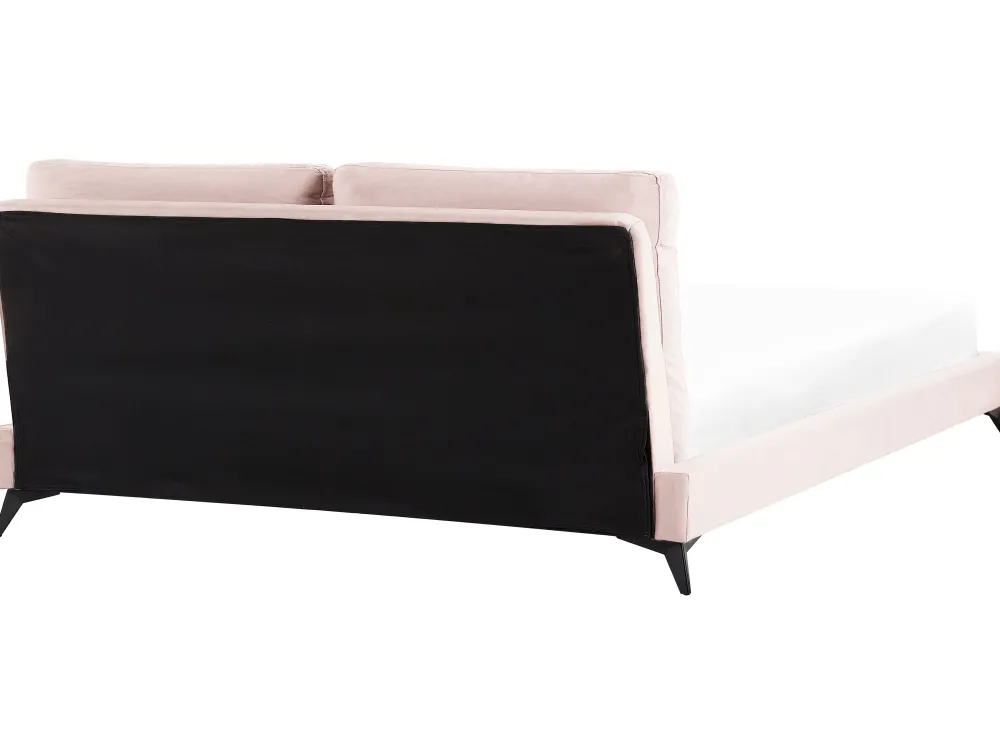 Sängyt<Beliani Parisanky Sametti Pastellipinkki 180 X 200 Cm Melle