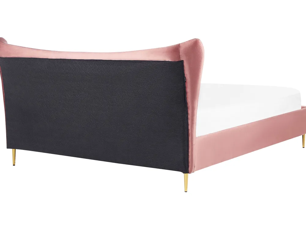 Sängyt<Beliani Parisanky Sametti Persikka 180 X 200 Cm Chaleix