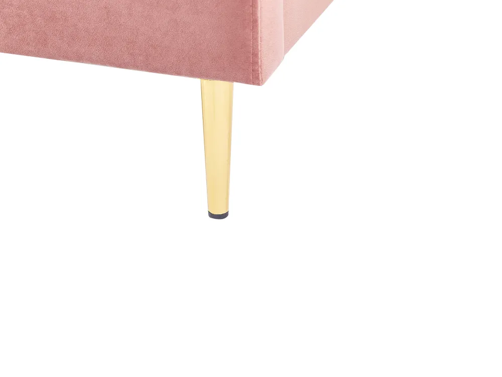 Sängyt<Beliani Parisanky Sametti Persikka 180 X 200 Cm Chaleix