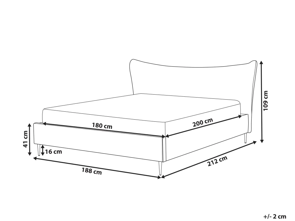 Sängyt<Beliani Parisanky Sametti Persikka 180 X 200 Cm Chaleix