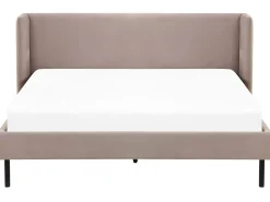 Sängyt<Beliani Parisanky Sametti Ruskeanharmaa 160 X 200 Cm Arette