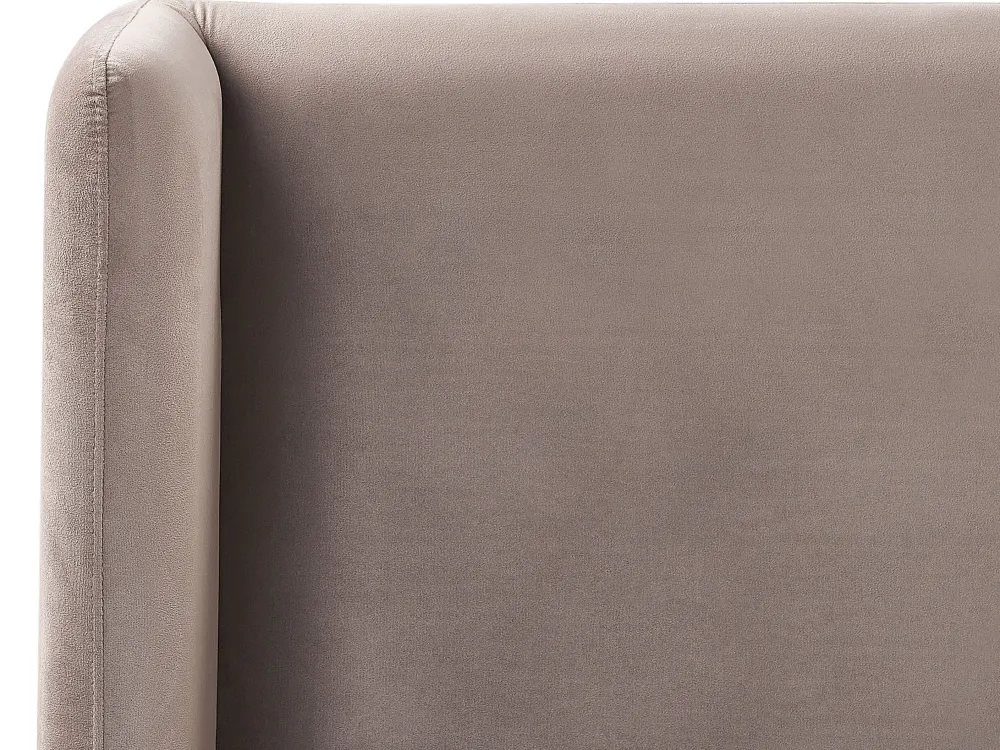 Sängyt<Beliani Parisanky Sametti Ruskeanharmaa 160 X 200 Cm Arette