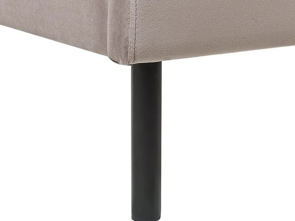 Sängyt<Beliani Parisanky Sametti Ruskeanharmaa 160 X 200 Cm Arette