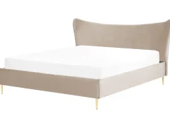 Flash Sale Beliani Parisanky Sametti Ruskeanharmaa 180 X 200 Cm Chaleix