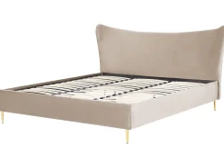 Flash Sale Beliani Parisanky Sametti Ruskeanharmaa 180 X 200 Cm Chaleix