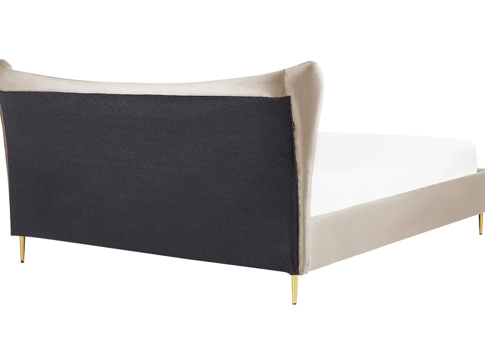 Flash Sale Beliani Parisanky Sametti Ruskeanharmaa 180 X 200 Cm Chaleix