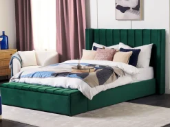 Clearance Beliani Parisanky Sametti Säilytystila Smaragdinvihrea 180 X 200 Cm Noyers